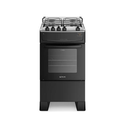 Imagem de Fogão 4 Bocas Preto com Mesa Inox Atlas Mônaco Top Bivolt - Atlas Eletrodomésticos