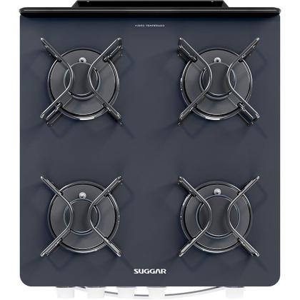 Imagem de Fogão 4 Bocas Suggar com Mesa de Vidro Preto Bivolt FGV410PT