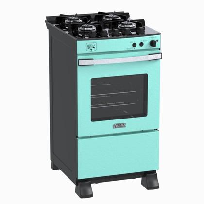 Imagem de Fogao 4 Bocas Venax Gaudi Vetro Vitreo Verde Gas Glp