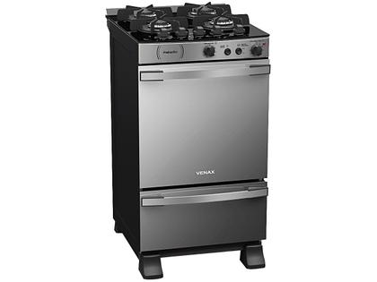 Imagem de Fogao 4 Bocas Venax Palladio Vitreo Inox Gas Glp