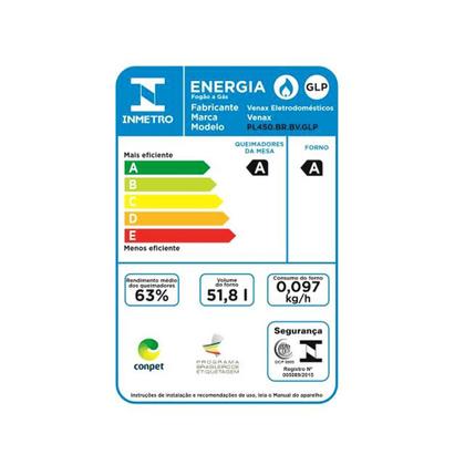 Imagem de Fogão 4 Bocas Venax Picasso Line Mesa de Vidro Branco Bivolt