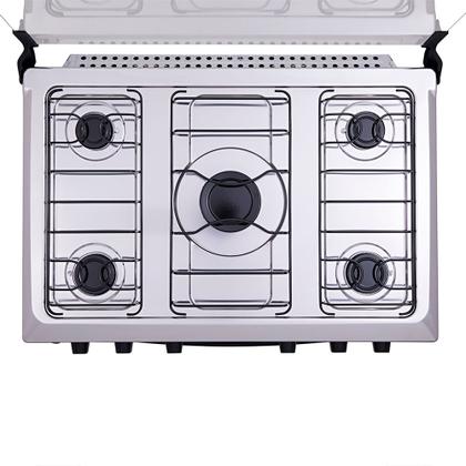 Imagem de Fogão 5 Bocas à Gás Atlas Mônaco Plus com Acendimento Automático Preto Bivolt