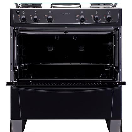 Imagem de Fogão 5 Bocas à Gás Atlas Mônaco Plus com Acendimento Automático Preto Bivolt