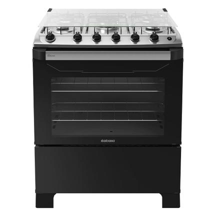 Imagem de Fogão 5 Bocas a Gás Itatiaia New Dream Tripla Chama e Acendimento Automático Branco/Preto Bivolt