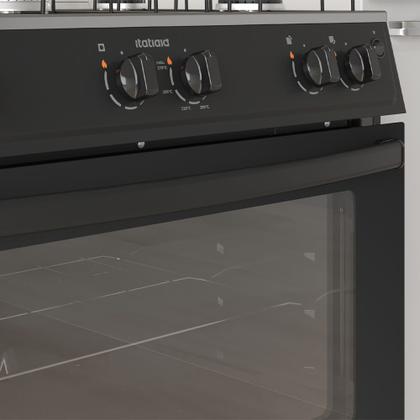 Imagem de Fogão 5 Bocas à Gás Itatiaia Star New Acendimento Automático e Forno Limpa Fácil Preto Bivolt