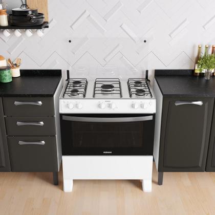 Imagem de Fogão 5 Bocas a Gás Itatiaia Waves New com Acendimento Automático e Forno 82L Bivolt Branco