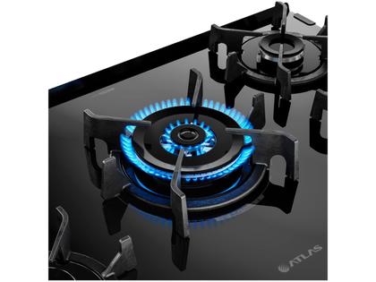 Imagem de Fogão 5 Bocas Agile Glass Bivolt Preto Atlas