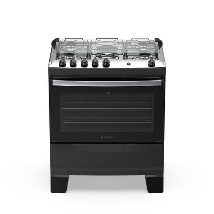 Imagem de Fogão 5 Bocas Atlas Agile Up Com Mesa De Inox A Gás Bivolt Preto