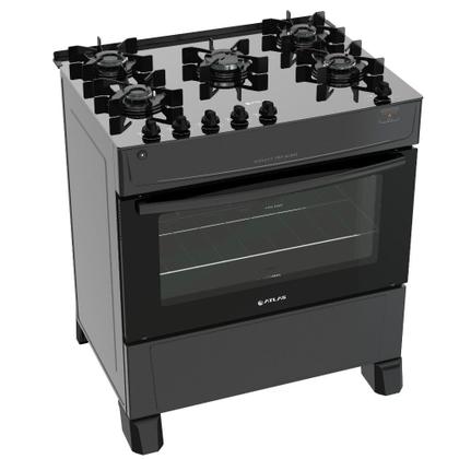 Imagem de Fogão 5 Bocas Atlas Mônaco Top Glass Acendimento Automático