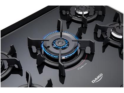 Imagem de Fogão 5 Bocas Automático Dako Supreme Glass Preto
