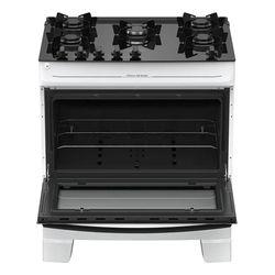 Imagem de Fogão 5 Bocas Branco com Mesa de Vidro Atlas Mônaco Top Glass Bivolt