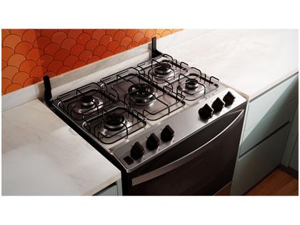 Imagem de Fogão 5 Bocas Brastemp Cinza e Preto BFS5GDR