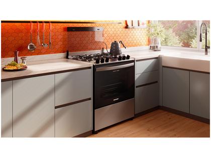 Imagem de Fogão 5 Bocas Brastemp Cinza e Preto BFS5GDR