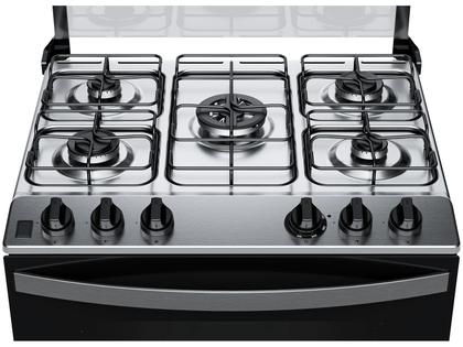 Imagem de Fogão 5 Bocas Brastemp Cinza e Preto BFS5GDR