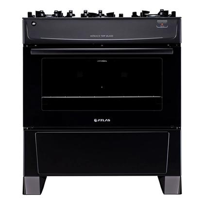 Imagem de Fogão 5 Bocas Com Mesa de Vidro Atlas Mônaco Top Glass Bivolt