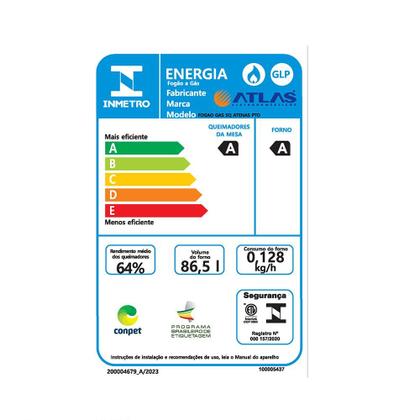 Imagem de Fogão 5 Bocas Com Mesa Inox Atlas Atenas Bivolt