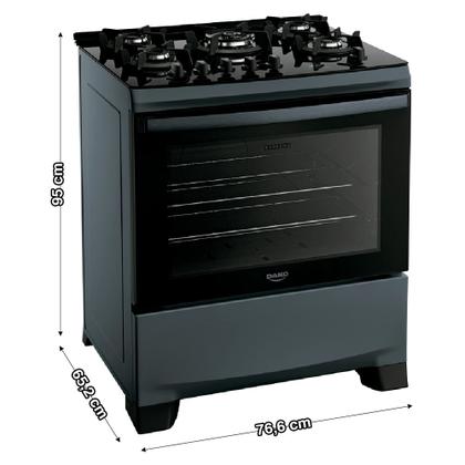 Imagem de Fogão 5 Bocas com Painel Touch e Timer Digital Dako Supreme Timer Glass New Bivolt