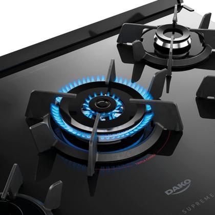 Imagem de Fogão 5 Bocas com Painel Touch e Timer Digital Dako Supreme Timer Glass New Bivolt