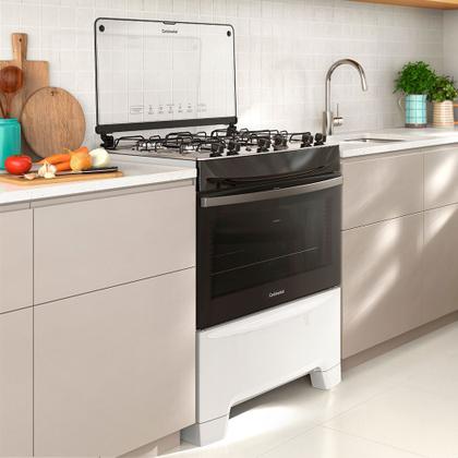 Imagem de Fogão 5 Bocas Continental Branco Automático com TOPLimpaFácil (FC5IB) Premium