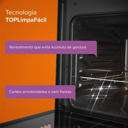 Fogão 5 Bocas Continental Preto Mesa de Vidro, Forno Eco Turbo e Tripla Chama (FC5GB) Imagem de Fogão 5 Bocas Continental Preto Mesa de Vidro, Forno Eco Turbo e Tripla Chama (FC5GB)