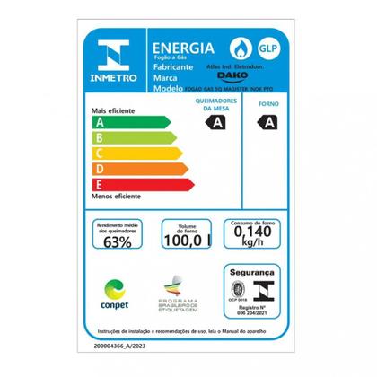 Imagem de Fogão 5 Bocas Dako Magister Acendimento Automático