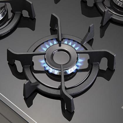 Imagem de Fogão 5 bocas Dako Magister Preto com Mesa de Vidro e Tripla Chama - Bivolt
