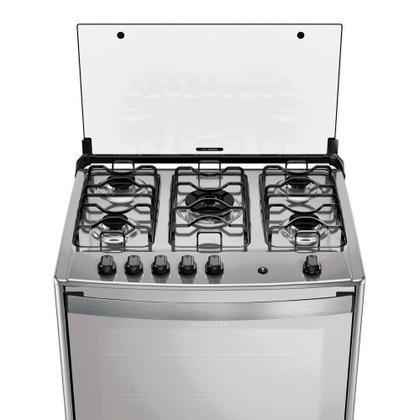 Imagem de Fogão 5 Bocas Dako Magister Style Espelhado Com Mesa Inox Preto Bivolt