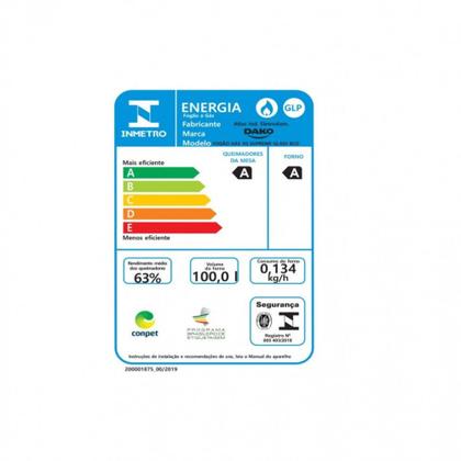 Imagem de Fogão 5 Bocas Dako Mesa de Vidro Supreme Glass