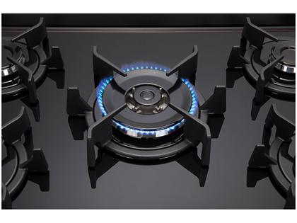 Fogão 5 Bocas Dako Preto Mesa de Vidro Magister Imagem de Fogão 5 Bocas Dako Preto Mesa de Vidro Magister