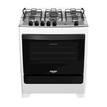 Imagem de Fogão 5 bocas Dako Supreme Branco 5 bocas com acendimento automático e Forno de 100L - Bivolt