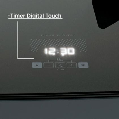 Imagem de Fogão 5 Bocas Dako Supreme Glass Titanium Timer Digital Bivolt