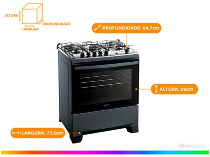 Imagem de Fogão 5 Bocas Dako Titanium Supreme TC