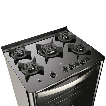 Imagem de Fogão 5 Bocas de Piso Fischer Tripla Chama Gran Cheff Gás com Dourador
