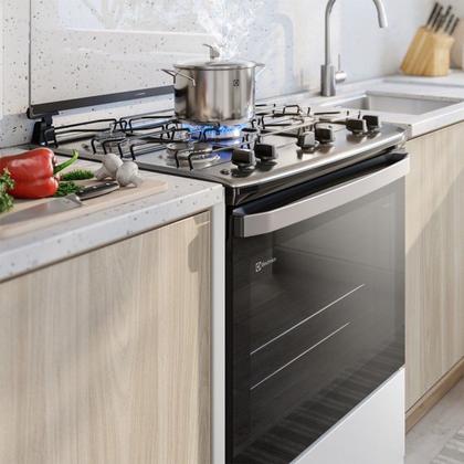 Imagem de Fogão 5 Bocas Electrolux Automático Perfect Cook FE5IB Branco