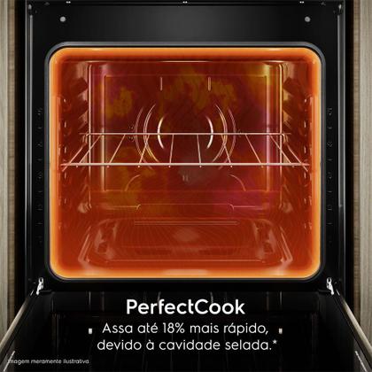 Fogão 5 bocas Electrolux Cinza Efficient com Mesa Inox, PerfectCook e VaporBake (FE5IC) Imagem de Fogão 5 bocas Electrolux Cinza Efficient com Mesa Inox, PerfectCook e VaporBake (FE5IC)