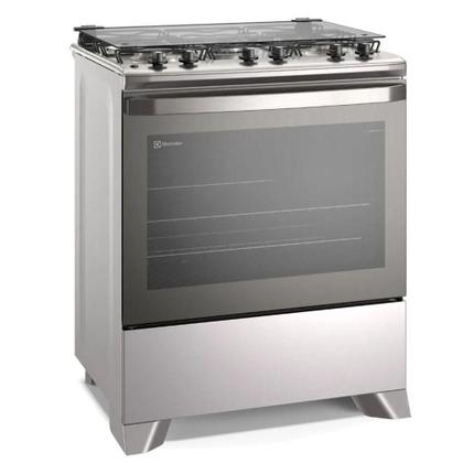 Imagem de Fogão 5 Bocas Electrolux Efficient Com Mesa Inox Perfectcook E Vaporbake (fe5ic) Cinza Bivolt