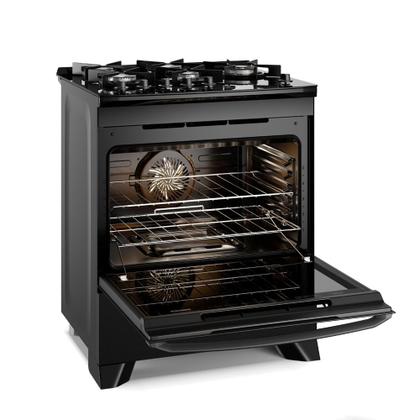 Imagem de Fogão 5 bocas Electrolux Preto Experience c/ Mesa de Vidro, Grill e PerfectCook360 (FE5CP)