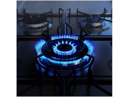 Fogão 5 Bocas Electrolux Preto Mesa de Vidro VaporBake FE5GP Imagem de Fogão 5 Bocas Electrolux Preto Mesa de Vidro VaporBake FE5GP