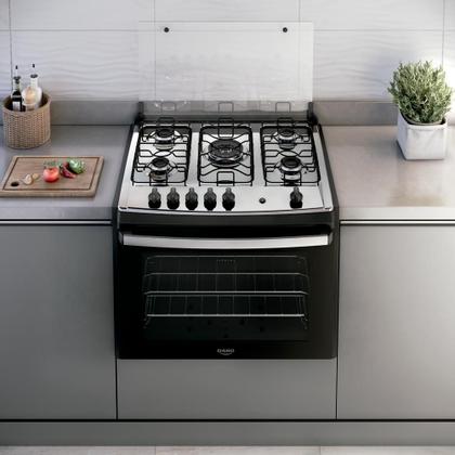 Imagem de Fogão 5 Bocas Embutir Dako Supreme Mesa de Inox Bivolt