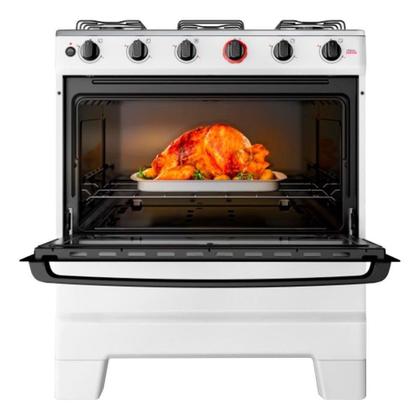 Imagem de Fogão 5 Bocas Esmaltec F5IAB5121 Ideal Super Mesa em Aço Inox Acendimento Automático Branco Bivolt