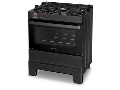 Imagem de Fogão 5 Bocas Esmaltec Preto Mesa de Vidro Esmaltec Ideal Top Glass