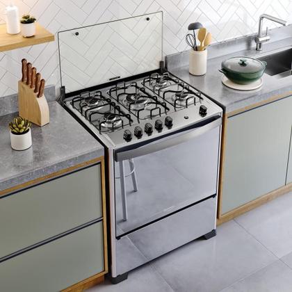 Imagem de Fogão 5 Bocas Espelhado Dako Magister Inox Style Bivolt