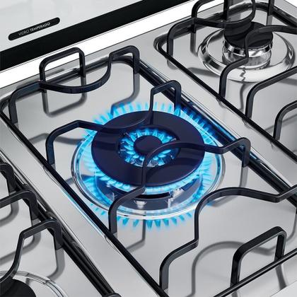 Imagem de Fogão 5 Bocas Espelhado Dako Magister Inox Style Bivolt