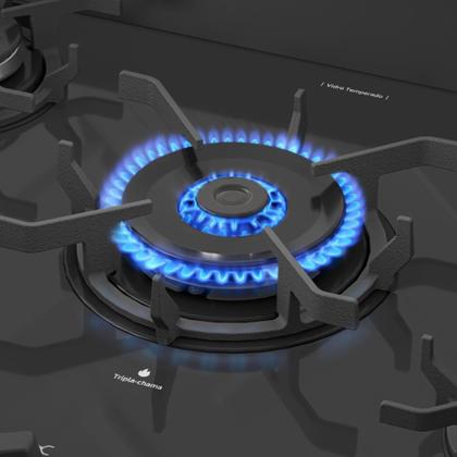 Imagem de Fogão 5 Bocas Itatiaia Itamaster Digital com Painel Digital e Timer Preto Bivolt