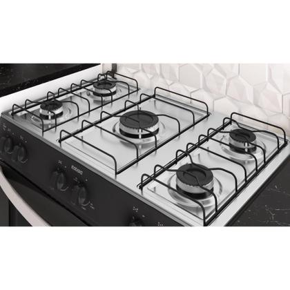 Imagem de Fogão 5 Bocas Itatiaia Waves New com Forno 82L e Acendimento Automático Preto Bivolt