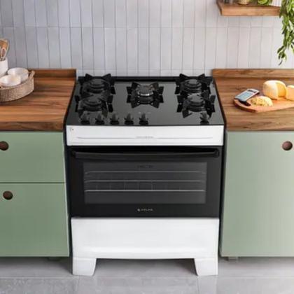 Imagem de Fogão 5 Bocas Mônaco Top Glass Automático Mesa de Vidro Atlas
