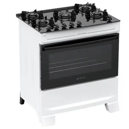 Imagem de Fogão 5 Bocas Mônaco Top Glass Automático Mesa de Vidro Atlas