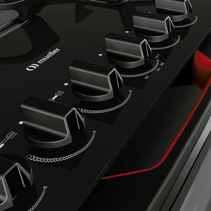 Imagem de Fogão 5 Bocas Mueller MFV5BF com Mesa de Vidro