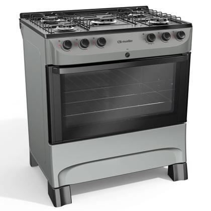 Imagem de Fogão 5 Bocas Mueller Titânio com Mesa Esmaltada 