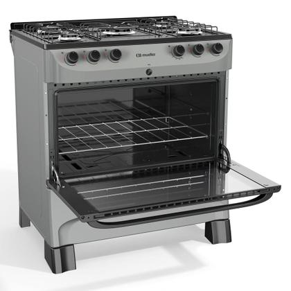 Imagem de Fogão 5 Bocas Mueller Titânio com Mesa Esmaltada 